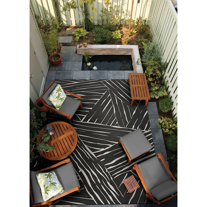 Couristan Dolce Charcoal 7515/2102 5 ft. 3 in. X 7 ft. 6 in. Rectangle Rug