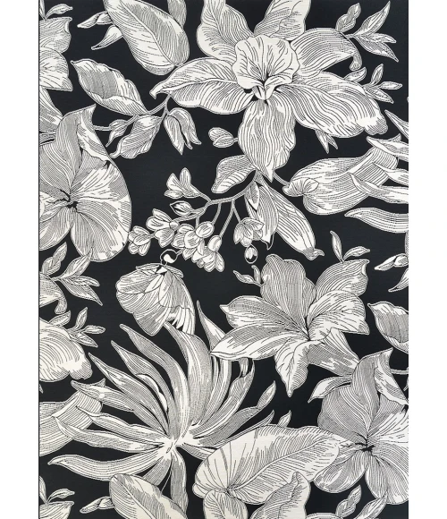 Couristan Dolce Nero 7517/2102 5 ft. 3 in. X 7 ft. 6 in. Rectangle Rug