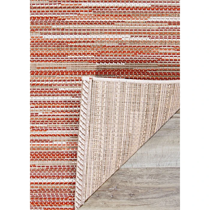 Couristan Monaco Alassio 8' Runner Sand/Maroon/Salmon Area Rug
