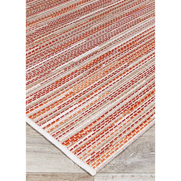 Couristan Monaco Alassio 8' Runner Sand/Maroon/Salmon Area Rug