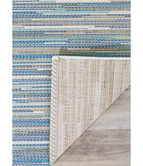 Couristan Monaco Alassio 5' x 8' Sand/Azure/Turquoise Area Rug