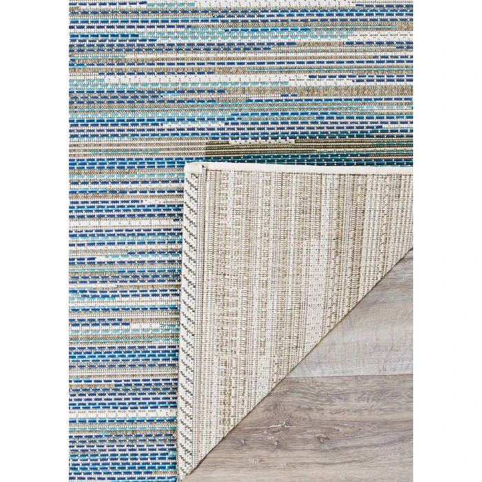 Couristan Monaco Alassio 2' x 4' Sand/Azure/Turquoise Area Rug
