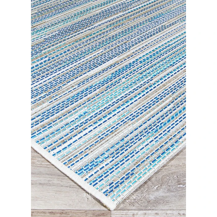 Couristan Monaco Alassio 2' x 4' Sand/Azure/Turquoise Area Rug