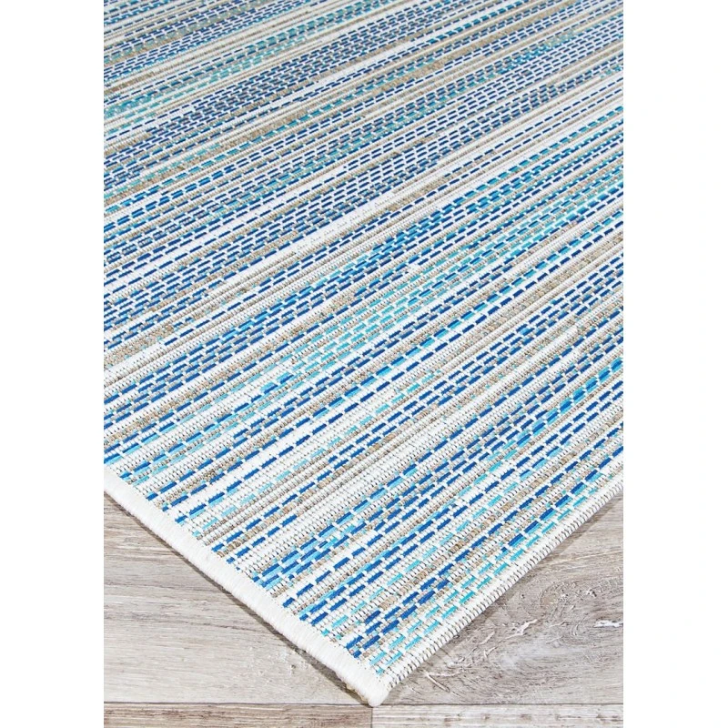 Couristan Monaco Alassio 4' x 6' Sand/Azure/Turquoise Area Rug