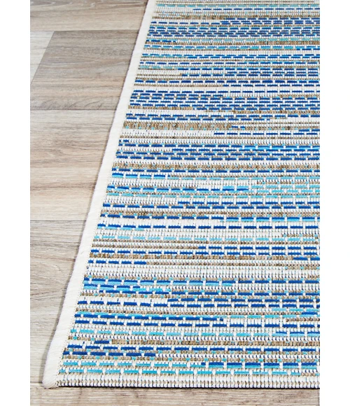 Couristan Monaco Alassio 5' x 8' Sand/Azure/Turquoise Area Rug