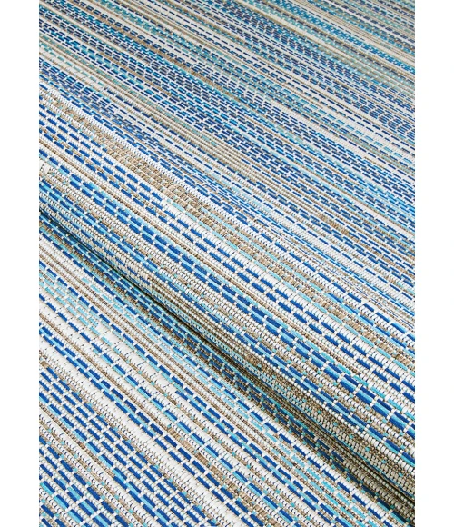 Couristan Monaco Alassio 5' x 8' Sand/Azure/Turquoise Area Rug