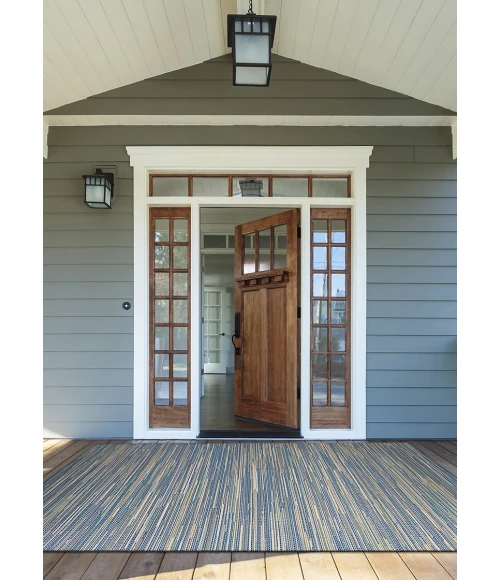 Couristan Monaco Alassio 5' x 8' Sand/Azure/Turquoise Area Rug