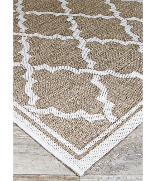 Couristan Monaco Ocean Port 6' x 9' Taupe/Sand Area Rug