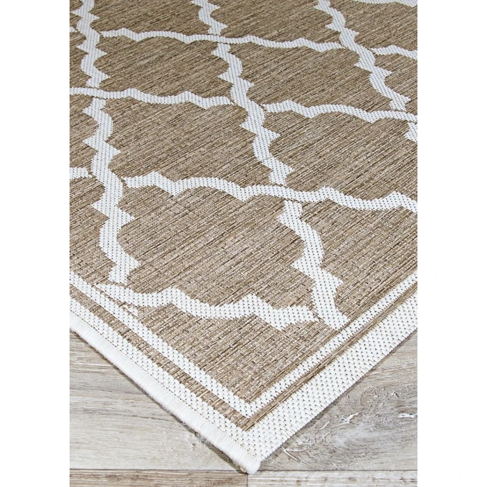 Couristan Monaco Ocean Port 8' x 11' Taupe/Sand Area Rug