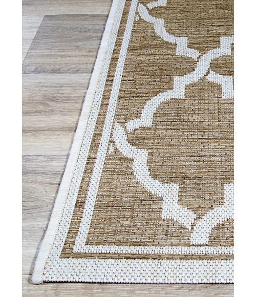 Couristan Monaco Ocean Port 6' x 9' Taupe/Sand Area Rug