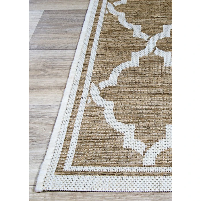 Couristan Monaco Ocean Port 8' x 11' Taupe/Sand Area Rug