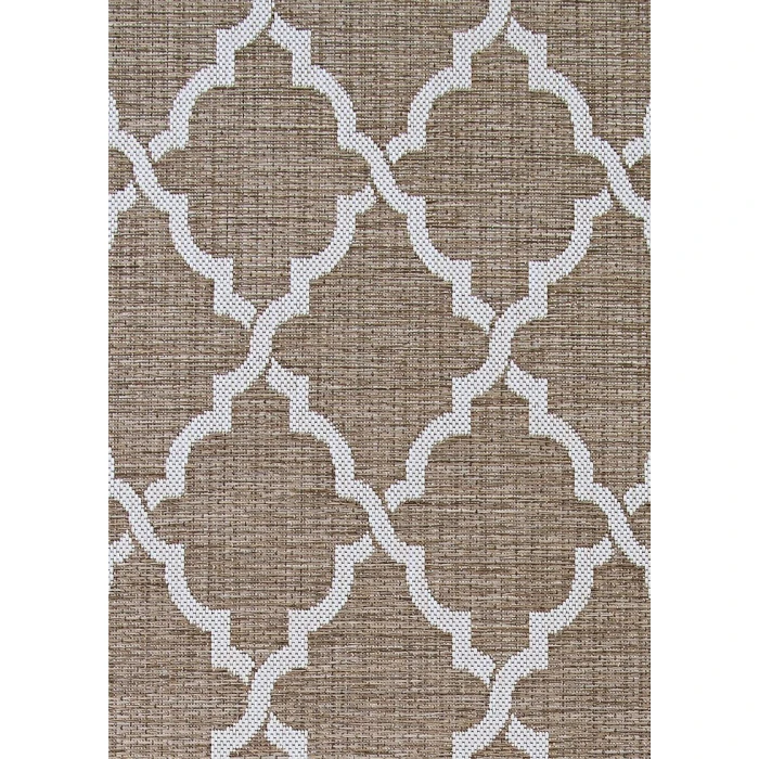 Couristan Monaco Ocean Port 8' x 11' Taupe/Sand Area Rug