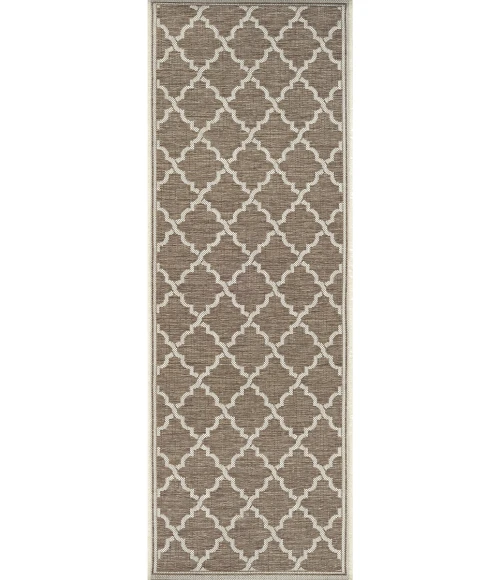 Couristan Monaco Ocean Port 6' x 9' Taupe/Sand Area Rug