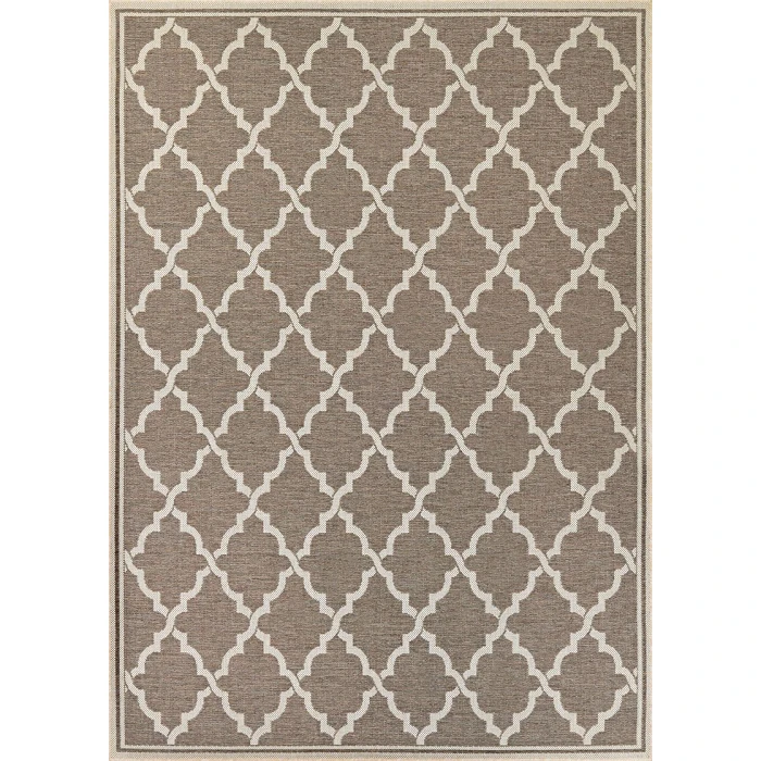 Couristan Monaco Ocean Port 8' x 11' Taupe/Sand Area Rug