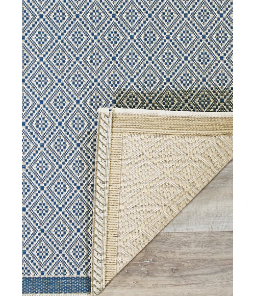 Couristan Monaco Sea Pier 6' x 9' Sand/Azure Area Rug