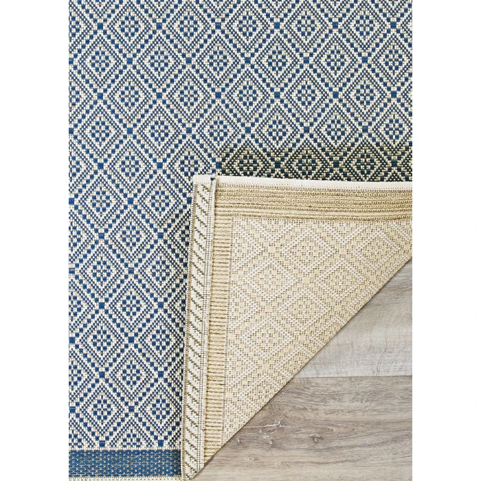 Couristan Monaco Sea Pier 8' Runner Sand/Azure Area Rug