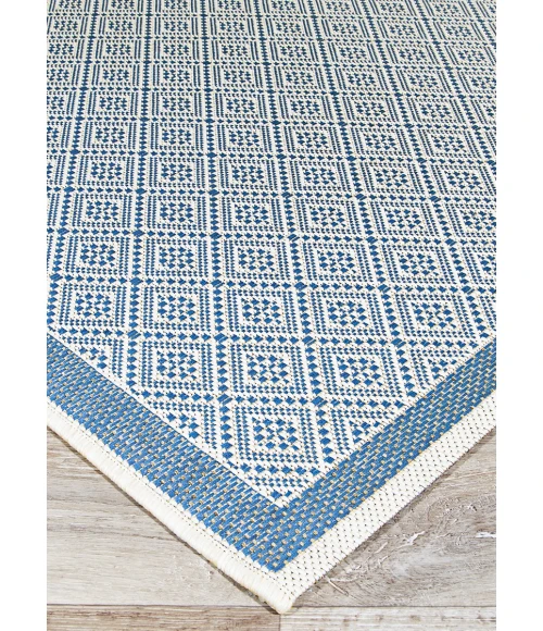Couristan Monaco Sea Pier 6' x 9' Sand/Azure Area Rug