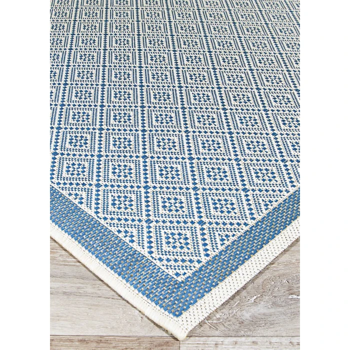 Couristan Monaco Sea Pier 8' Runner Sand/Azure Area Rug