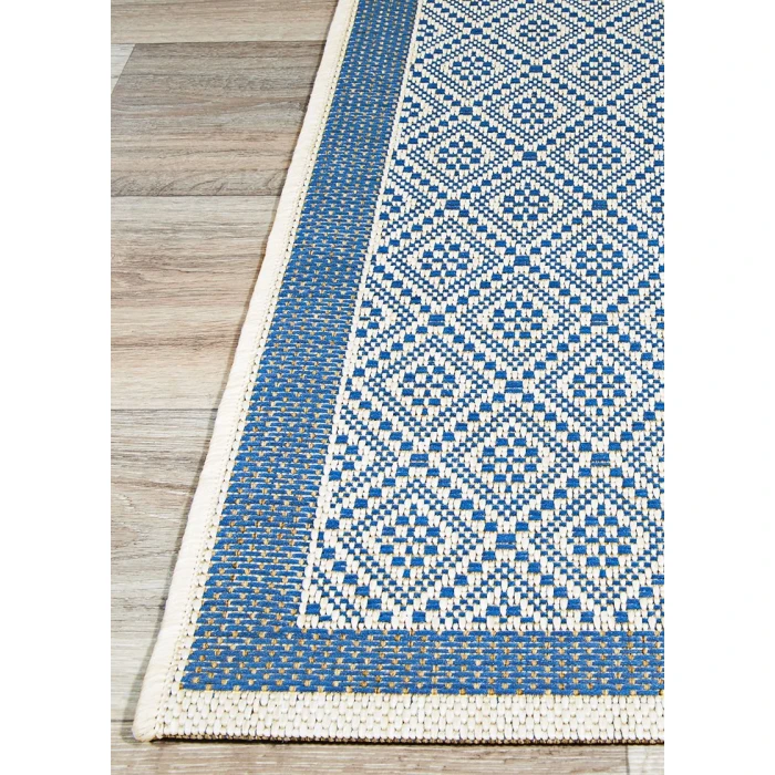 Couristan Monaco Sea Pier 8' Runner Sand/Azure Area Rug