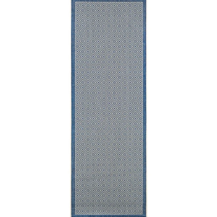 Couristan Monaco Sea Pier 8' Runner Sand/Azure Area Rug