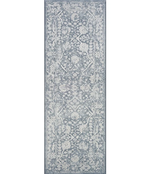 Couristan Marina Lillian 8' x 11' Slate Blue/Oyster Area Rug