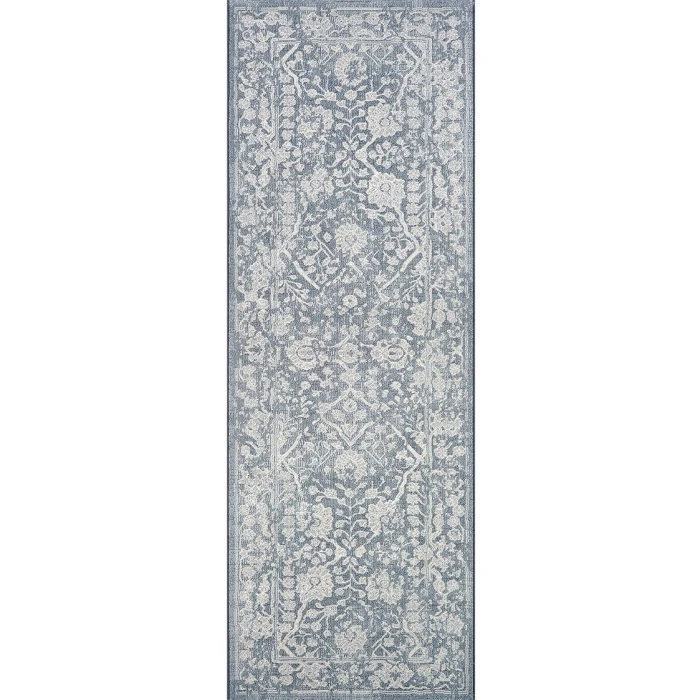 Couristan Marina Lillian 2' x 4' Slate Blue/Oyster Area Rug
