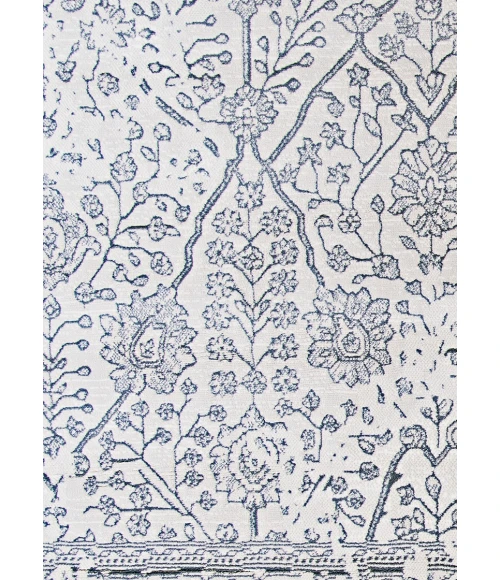 Couristan Marina Lillian 6' x 9' Oyster/Slate Blue Area Rug