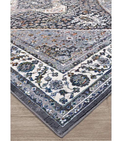 Couristan Gypsy Grey/Ivory AY38/0102 3 ft. 6 in. X 5 ft. 6 in. Rectangle Rug
