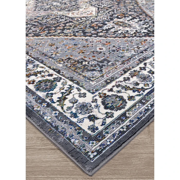 Couristan Gypsy Grey/Ivory AY38/0102 3 ft. 6 in. X 5 ft. 6 in. Rectangle Rug