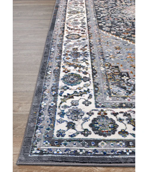 Couristan Gypsy Grey/Ivory AY38/0102 3 ft. 6 in. X 5 ft. 6 in. Rectangle Rug