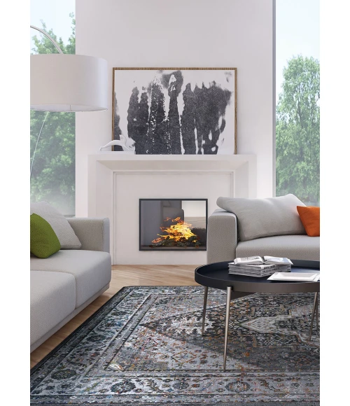 Couristan Gypsy Grey/Ivory AY38/0102 3 ft. 6 in. X 5 ft. 6 in. Rectangle Rug