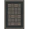 Couristan Recife Bistro Black/Cocoa Area Rug 8 ft. 6 Round