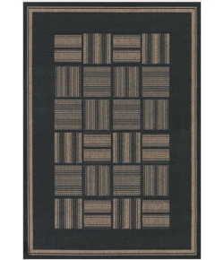 Couristan Recife Bistro Black/Cocoa Area Rug 8 ft. 6 Round