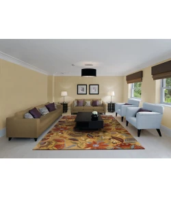 Couristan Botanique Layla Gold Area Rug 9 ft. X 12 ft. Rectangle