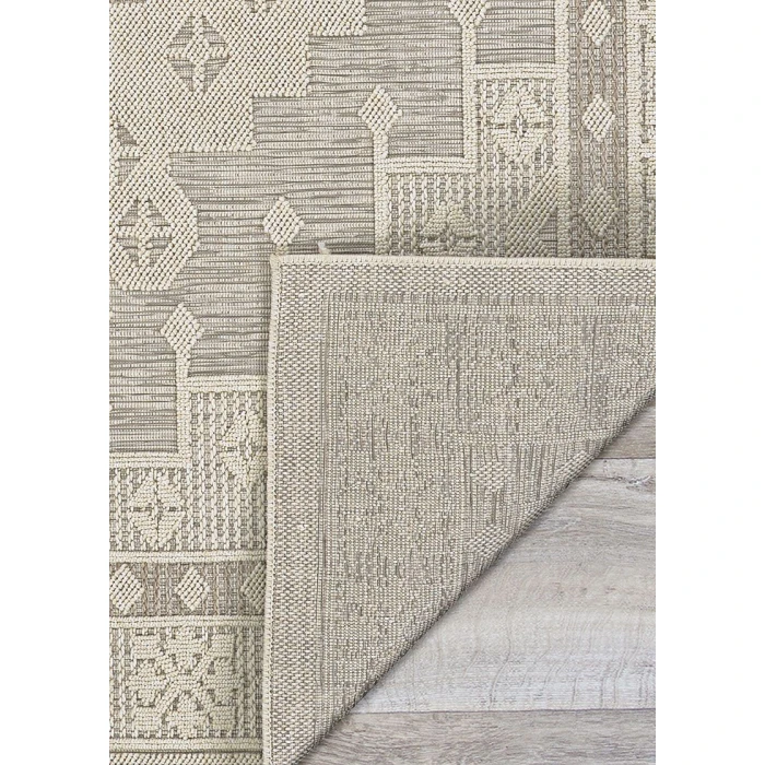 Couristan Liguria Dove Grey LIG1/1001 6 ft. 6 in. X 9 ft. 6 in. Rectangle Rug