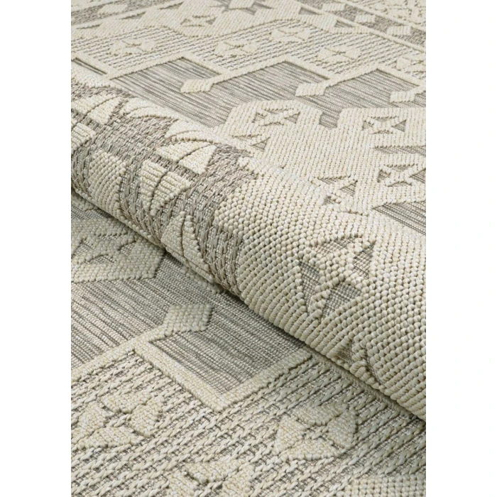 Couristan Liguria Dove Grey LIG1/1001 6 ft. 6 in. X 9 ft. 6 in. Rectangle Rug