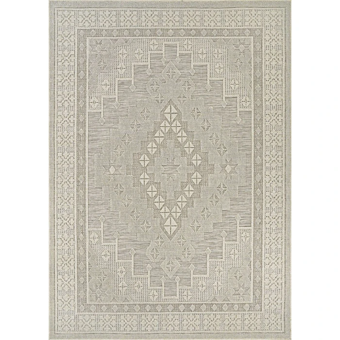 Couristan Liguria Dove Grey LIG1/1001 6 ft. 6 in. X 9 ft. 6 in. Rectangle Rug