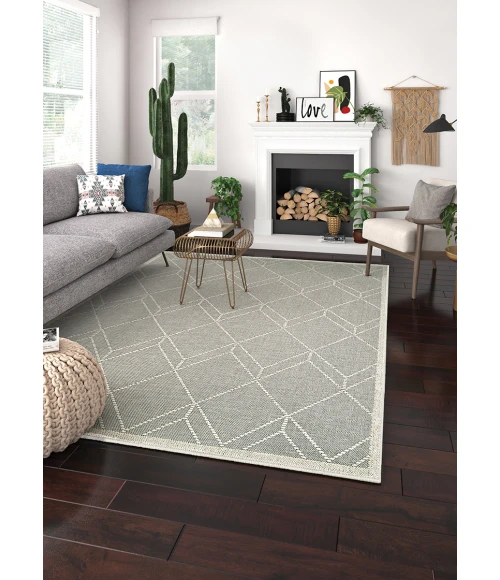 Couristan Liguria Dove Grey LIG4/1001 5 ft. 3 in. X 7 ft. 6 in. Rectangle Rug