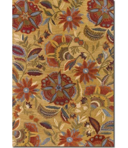 Couristan Botanique Layla Gold Area Rug 9 ft. X 12 ft. Rectangle
