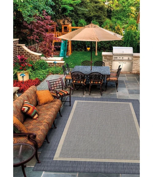 Couristan PALO SANTO POOL BLUE PS02_4001 6ft.5in. x 9ft.2in. Rect. Rug