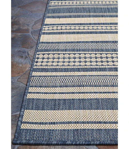 Couristan PALO SANTO POOL BLUE PS03_4001 5ft.3in. x 7ft.6in. Rect. Rug