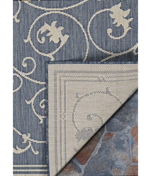 Couristan PALO SANTO POOL BLUE PS04_4001 5ft.3in. x 7ft.6in. Rect. Rug