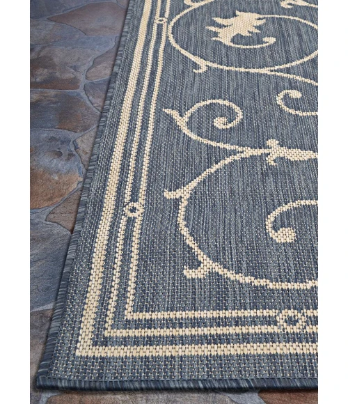 Couristan PALO SANTO POOL BLUE PS04_4001 5ft.3in. x 7ft.6in. Rect. Rug