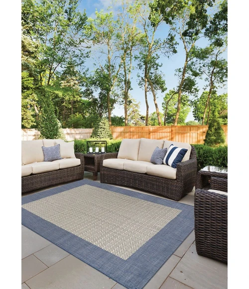 Couristan RECIFE CHAMPAGNE/BLUE R005_1212 8ft.6in. x 13ft. Rect. Rug