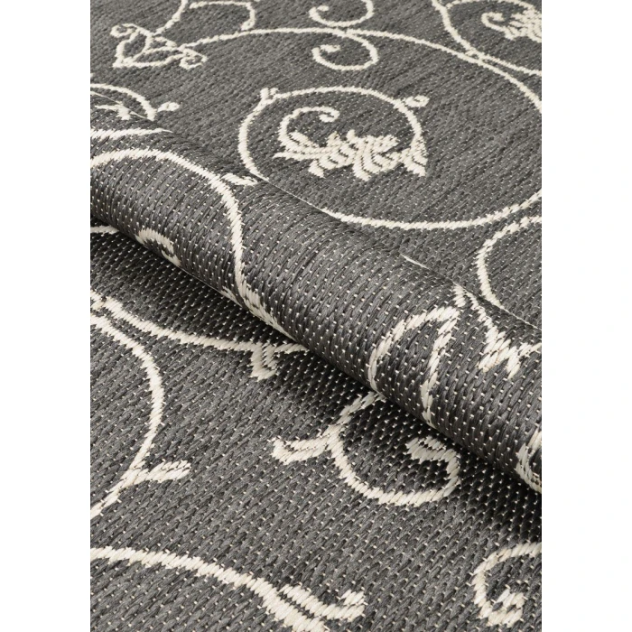 Couristan RECIFE CHAMPAGNE/GREY R583_3312 7ft.6in. x 7ft.6in. Round Rug