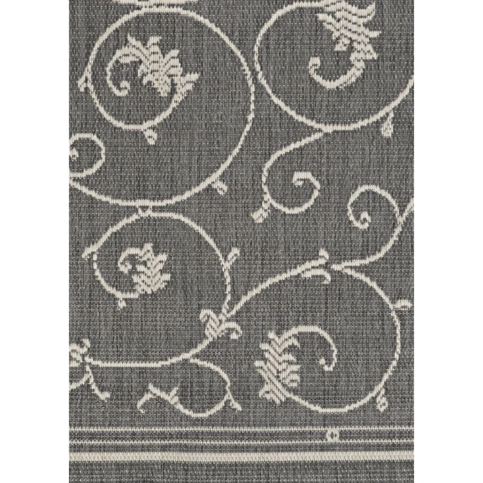 Couristan RECIFE CHAMPAGNE/GREY R583_3312 7ft.6in. x 7ft.6in. Round Rug