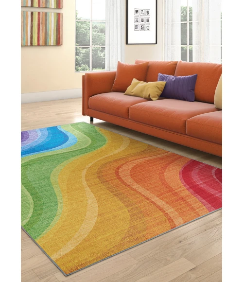 Couristan Rainbow Multi R625/1000 2 ft. X 8 ft. Rectangle Rug