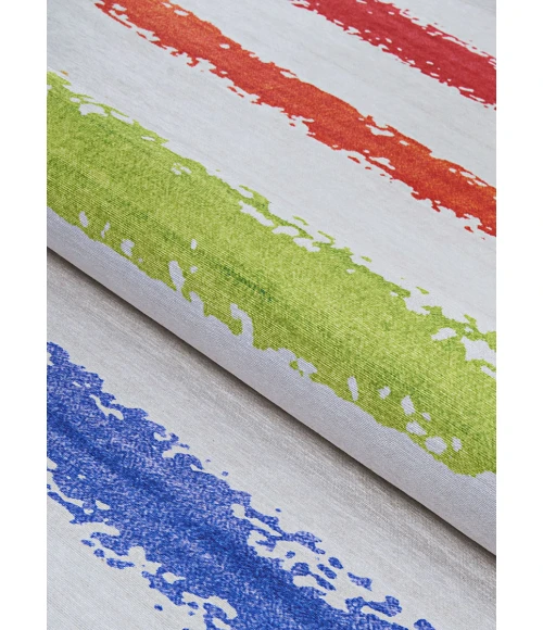 Couristan Rainbow Spearmint/Multi R629/0001 2 ft. X 8 ft. Rectangle Rug