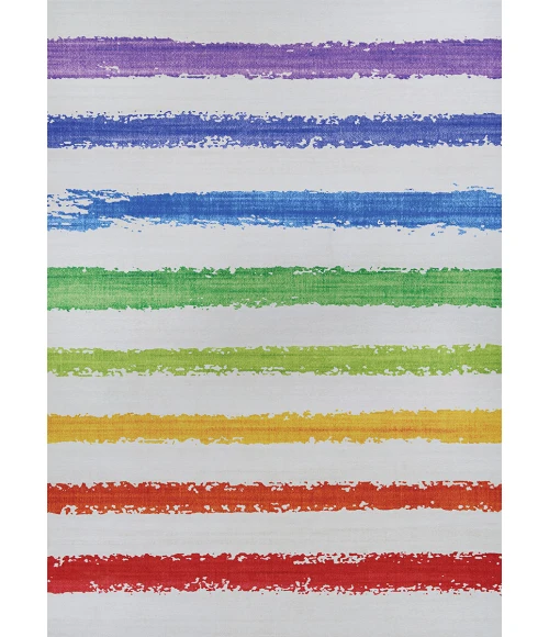Couristan Rainbow Spearmint/Multi R629/0001 2 ft. X 8 ft. Rectangle Rug