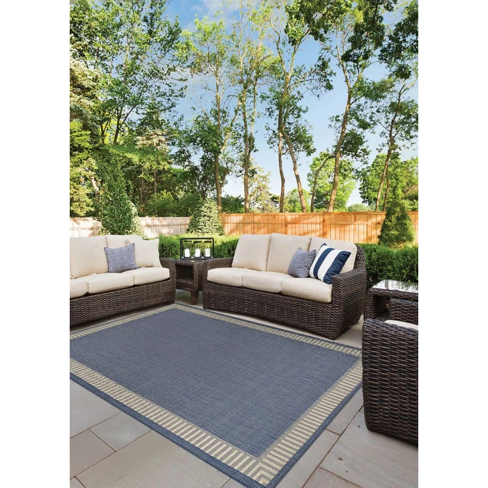 Couristan RECIFE CHAMPAGNE/BLUE R681_1212 8ft.6in. x 13ft. Rect. Rug
